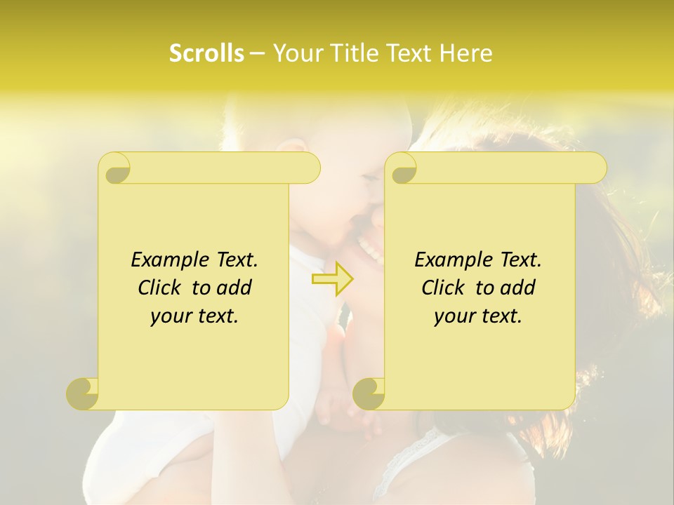 Green Laughter Childhood PowerPoint Template