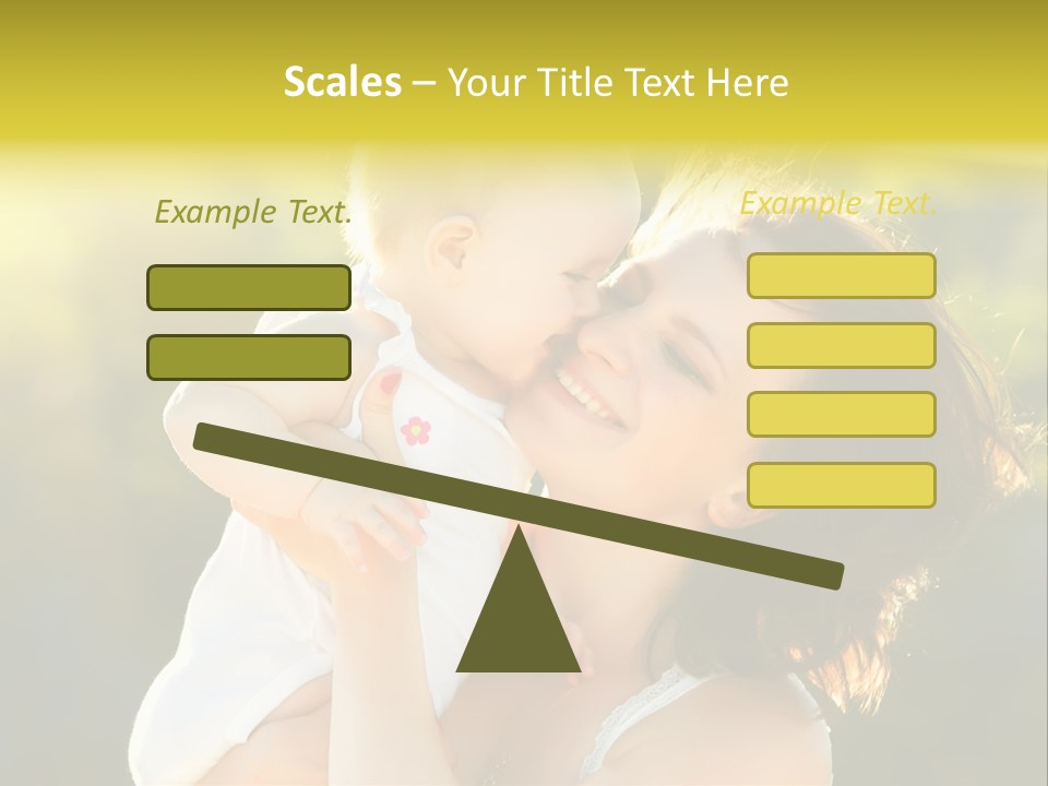 Green Laughter Childhood PowerPoint Template