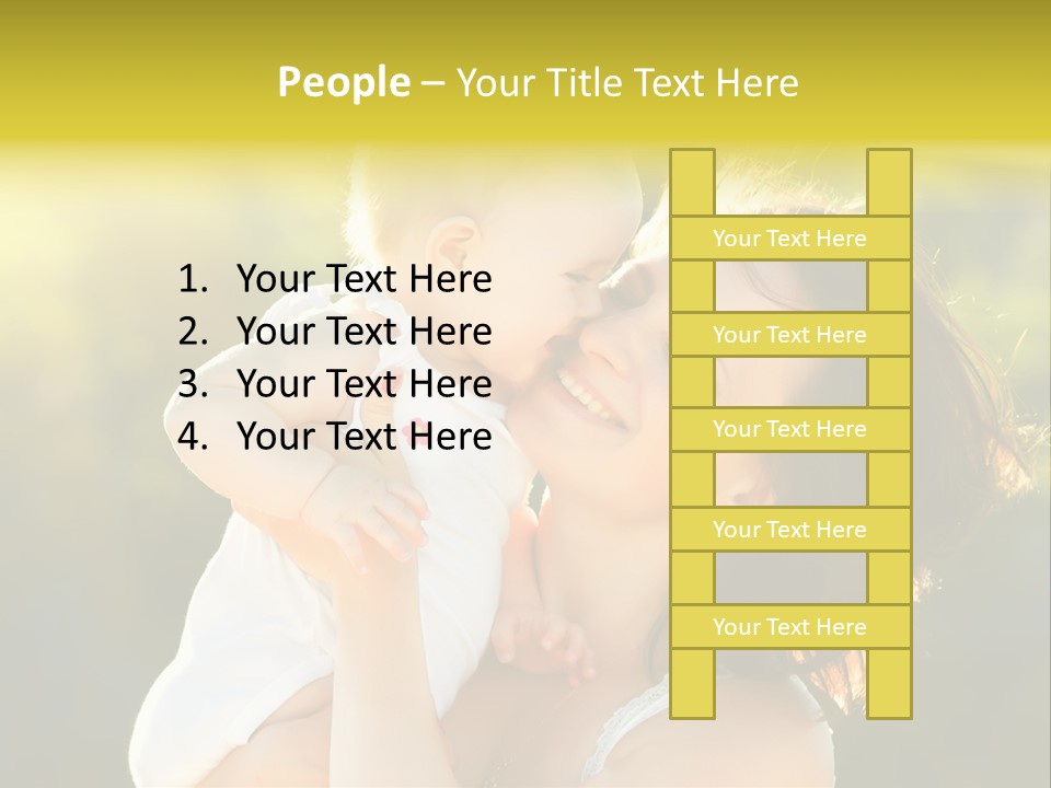 Green Laughter Childhood PowerPoint Template