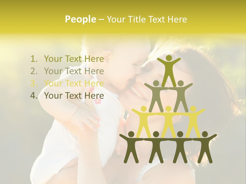 Green Laughter Childhood PowerPoint Template