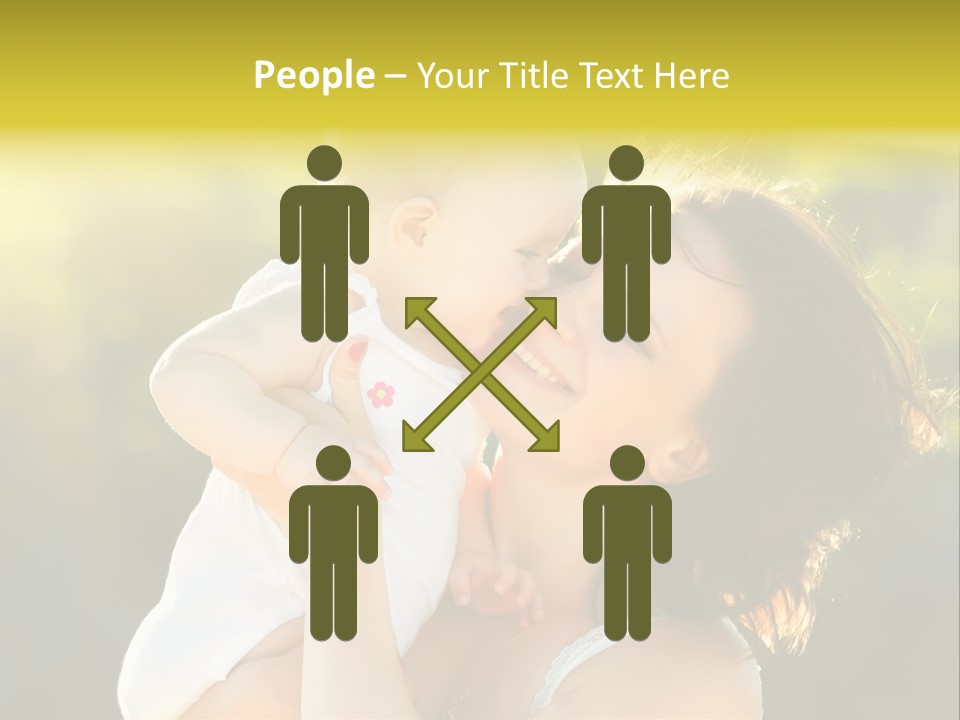 Green Laughter Childhood PowerPoint Template