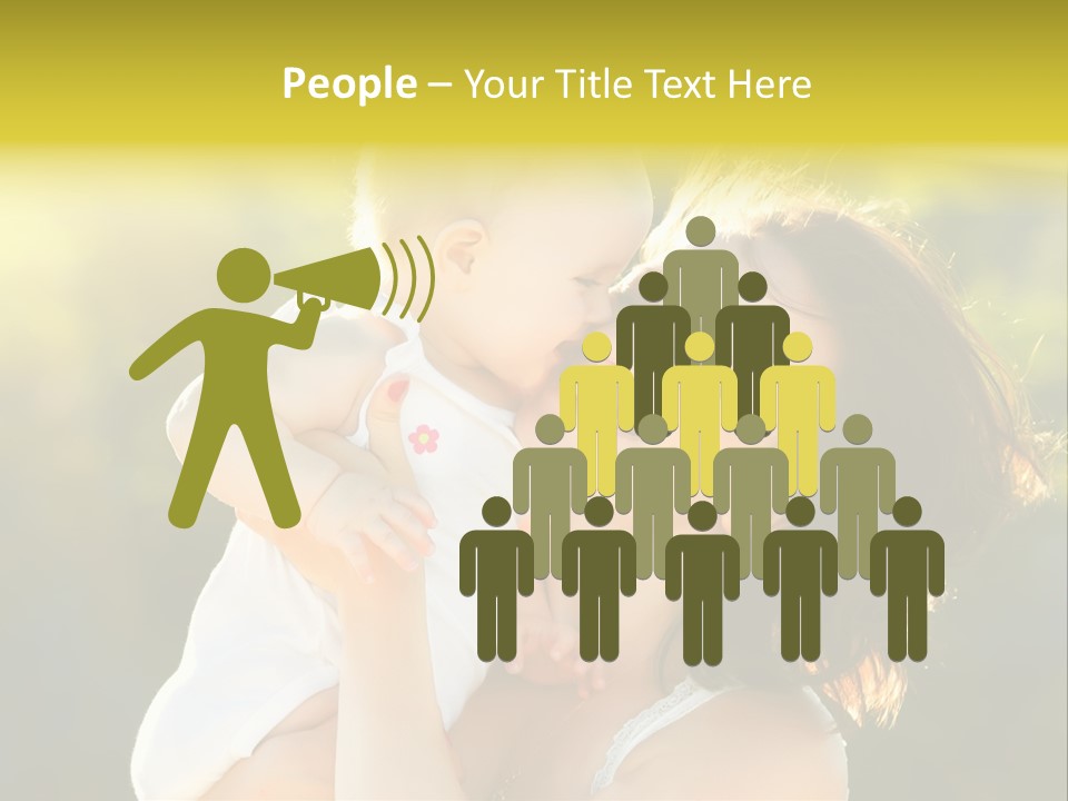 Green Laughter Childhood PowerPoint Template