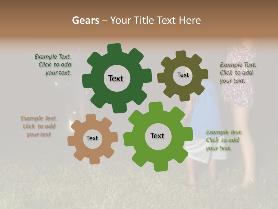 Boy Outside Smoke PowerPoint Template