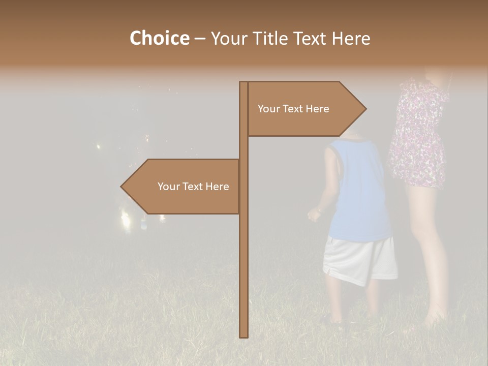 Boy Outside Smoke PowerPoint Template