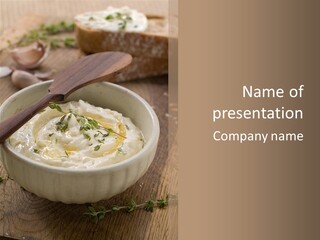 Space Appetizer Image PowerPoint Template