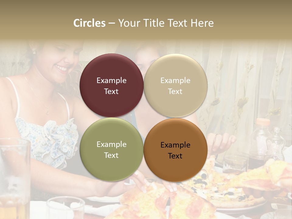 Girls Togetherness Smiling PowerPoint Template