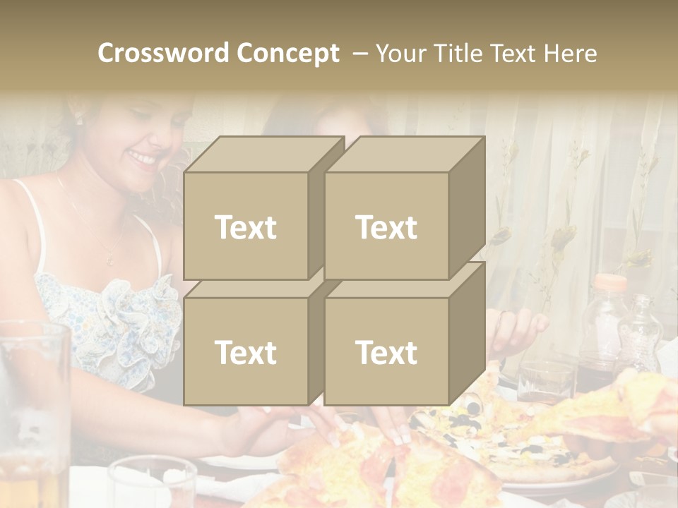 Girls Togetherness Smiling PowerPoint Template