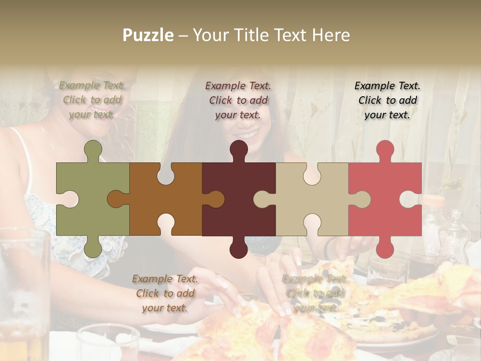 Girls Togetherness Smiling PowerPoint Template