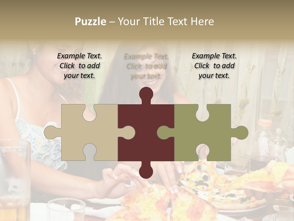 Girls Togetherness Smiling PowerPoint Template