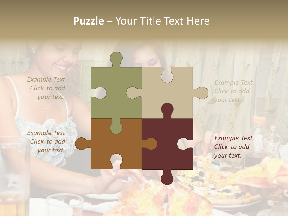 Girls Togetherness Smiling PowerPoint Template