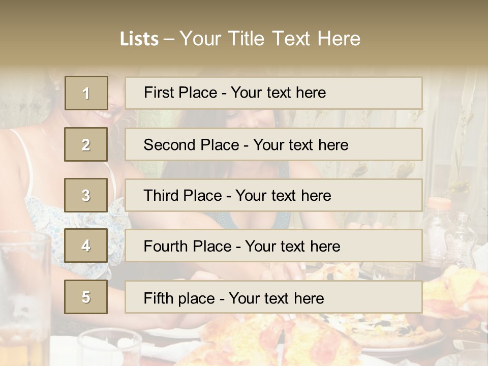 Girls Togetherness Smiling PowerPoint Template