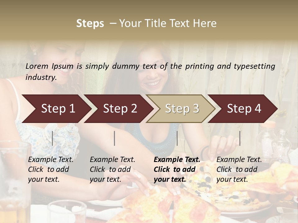 Girls Togetherness Smiling PowerPoint Template