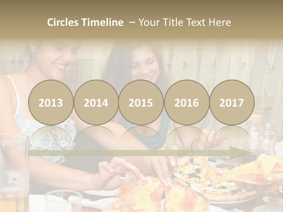 Girls Togetherness Smiling PowerPoint Template