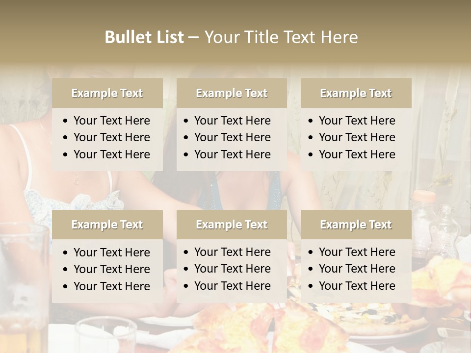 Girls Togetherness Smiling PowerPoint Template