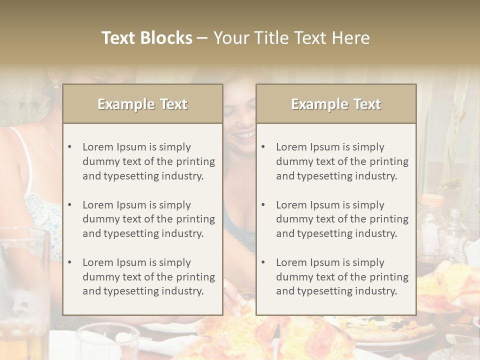 Girls Togetherness Smiling PowerPoint Template