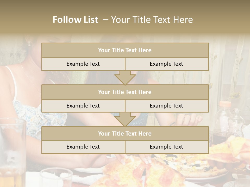 Girls Togetherness Smiling PowerPoint Template