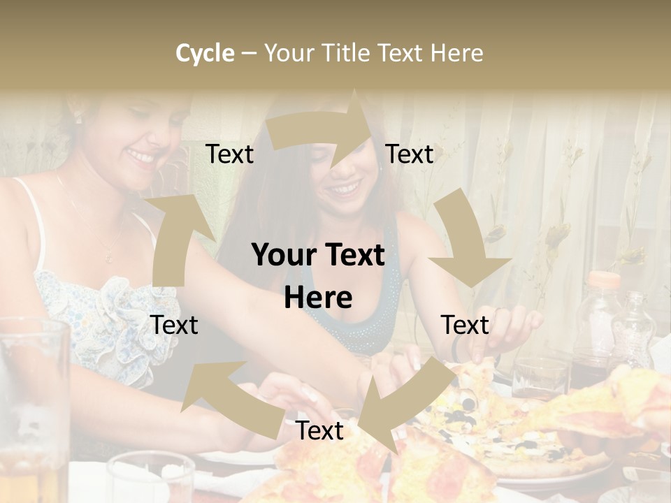 Girls Togetherness Smiling PowerPoint Template