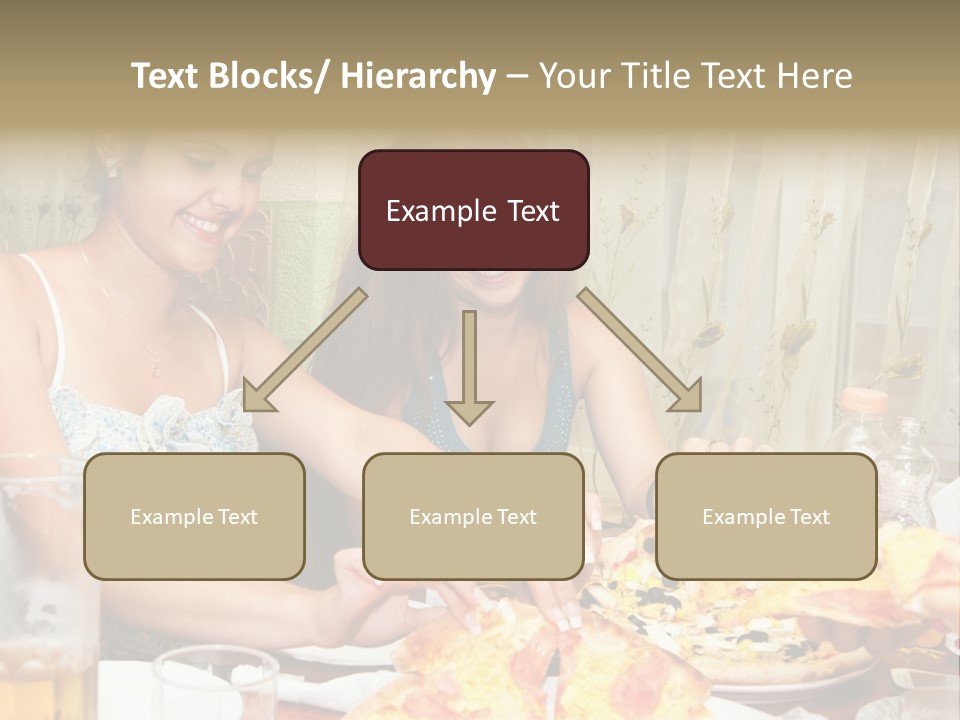 Girls Togetherness Smiling PowerPoint Template