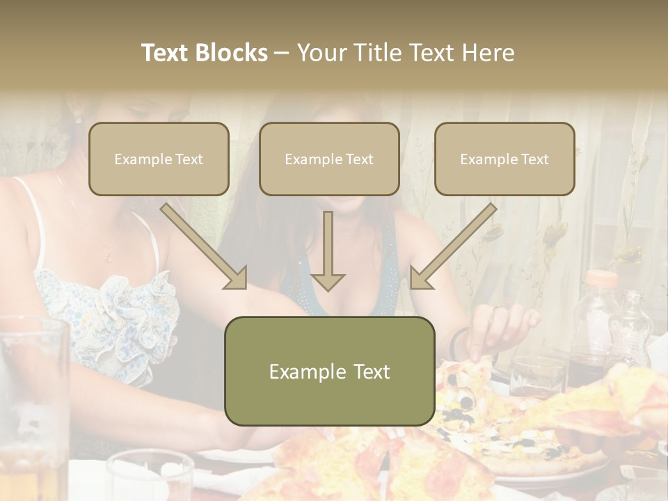 Girls Togetherness Smiling PowerPoint Template