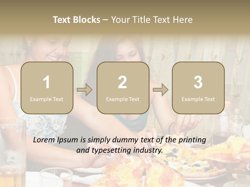 Girls Togetherness Smiling PowerPoint Template