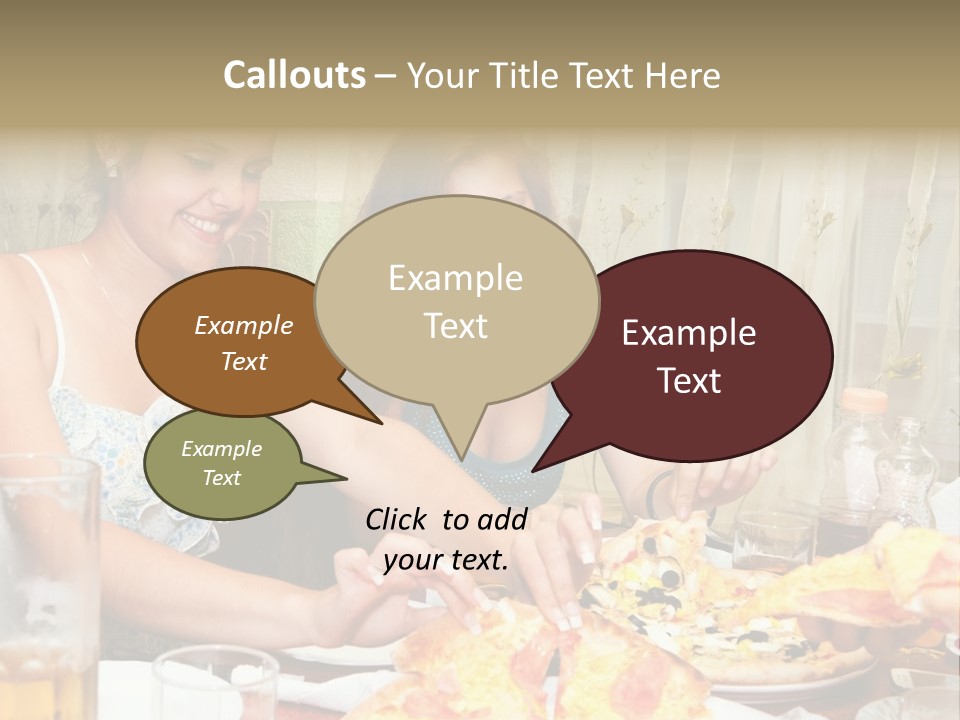 Girls Togetherness Smiling PowerPoint Template