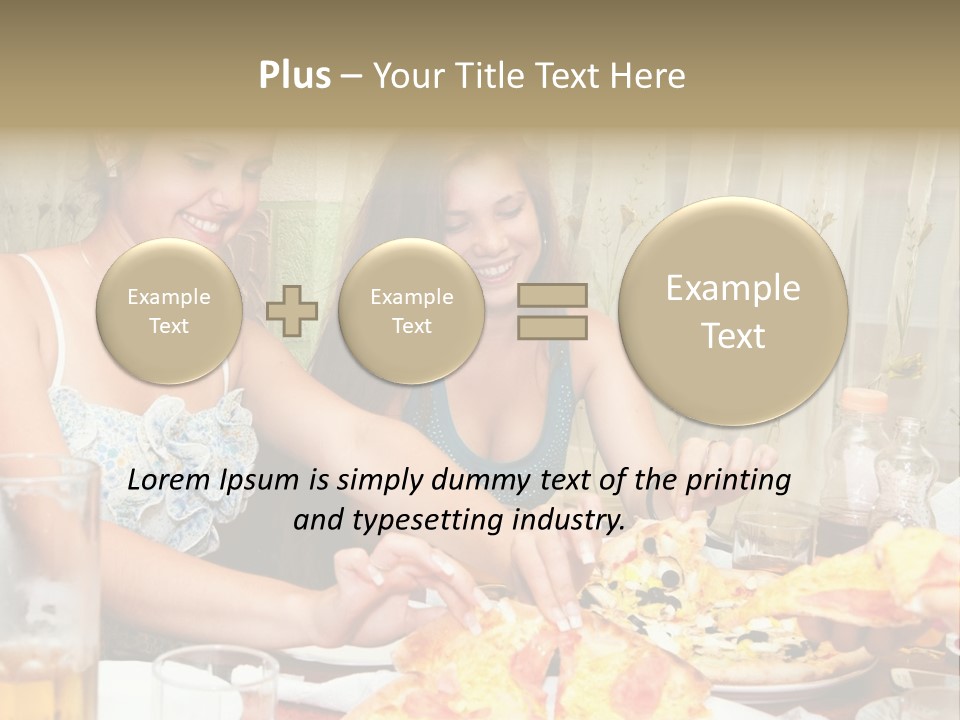 Girls Togetherness Smiling PowerPoint Template