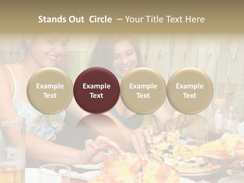 Girls Togetherness Smiling PowerPoint Template