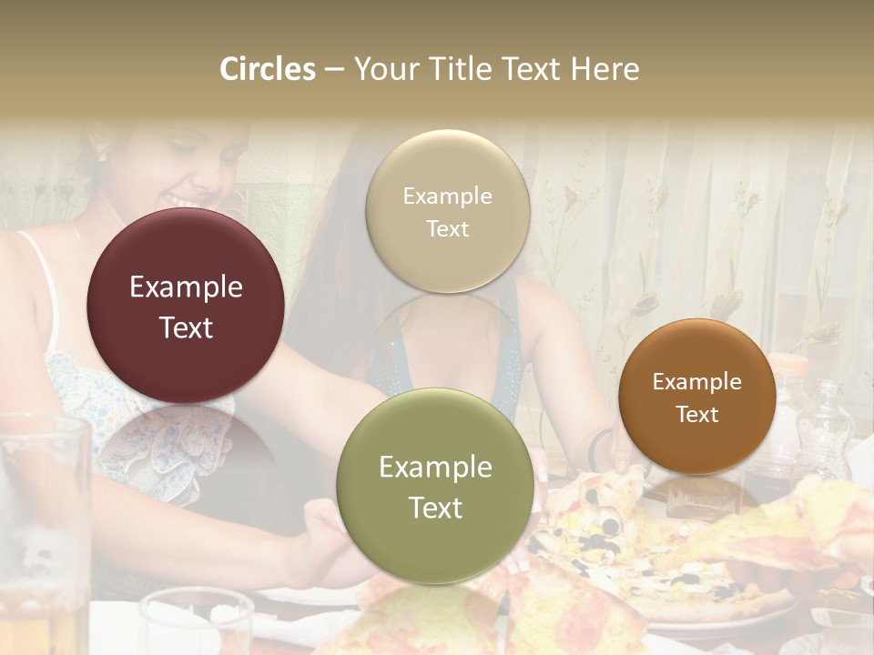 Girls Togetherness Smiling PowerPoint Template