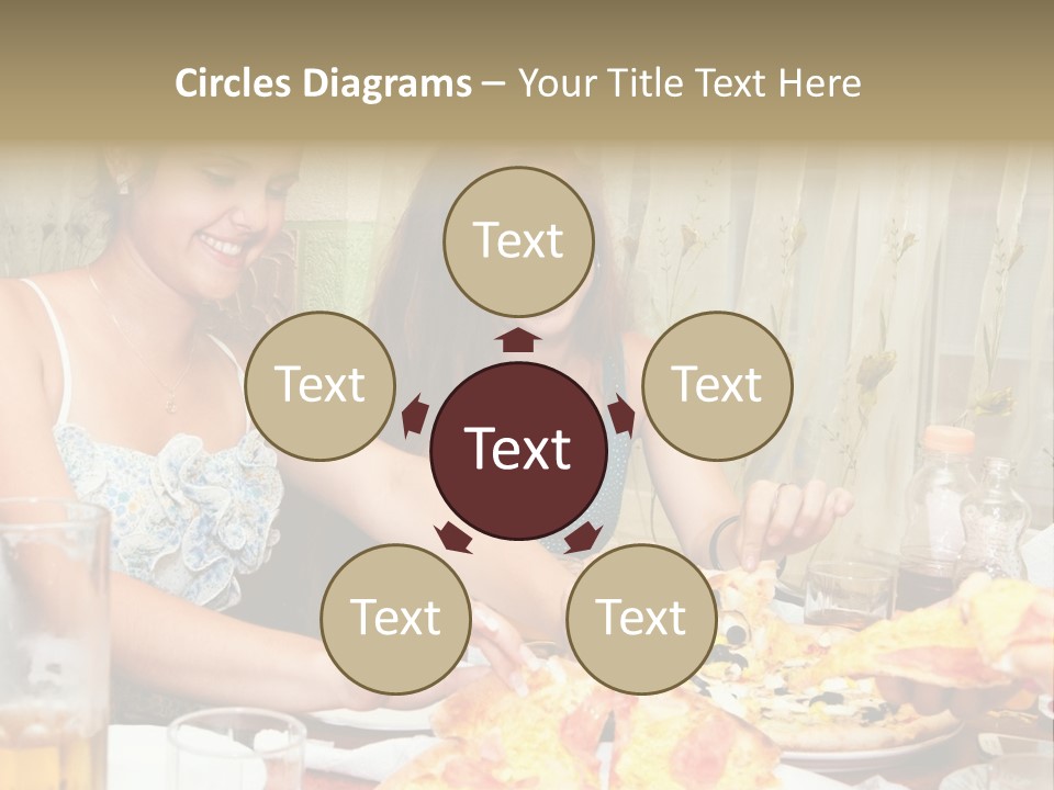 Girls Togetherness Smiling PowerPoint Template