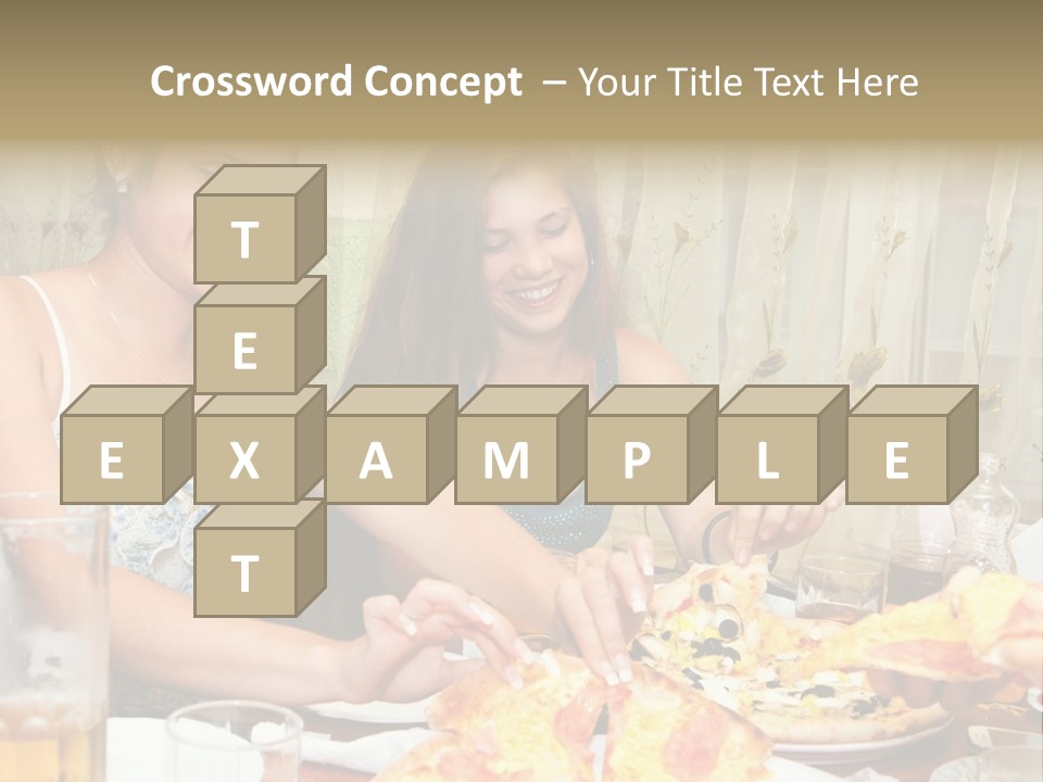 Girls Togetherness Smiling PowerPoint Template