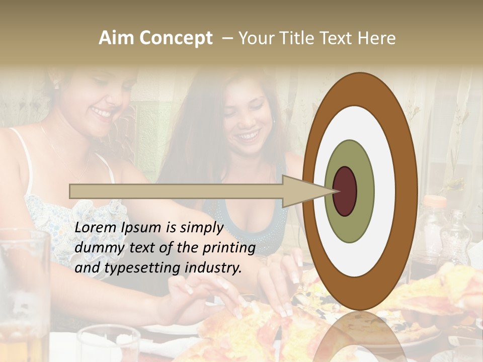 Girls Togetherness Smiling PowerPoint Template