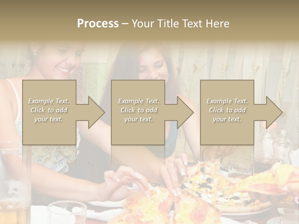 Girls Togetherness Smiling PowerPoint Template