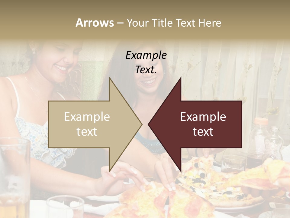 Girls Togetherness Smiling PowerPoint Template