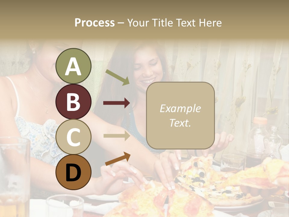 Girls Togetherness Smiling PowerPoint Template