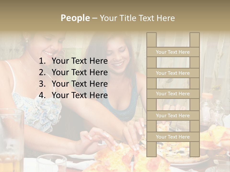 Girls Togetherness Smiling PowerPoint Template