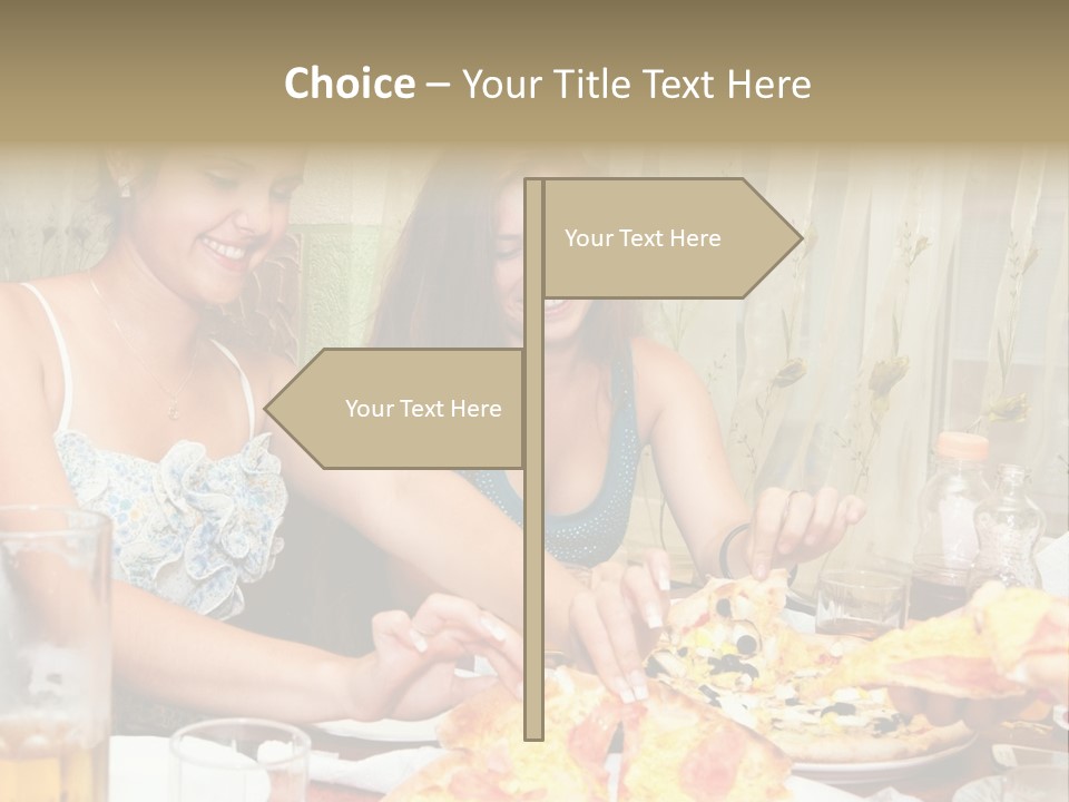 Girls Togetherness Smiling PowerPoint Template