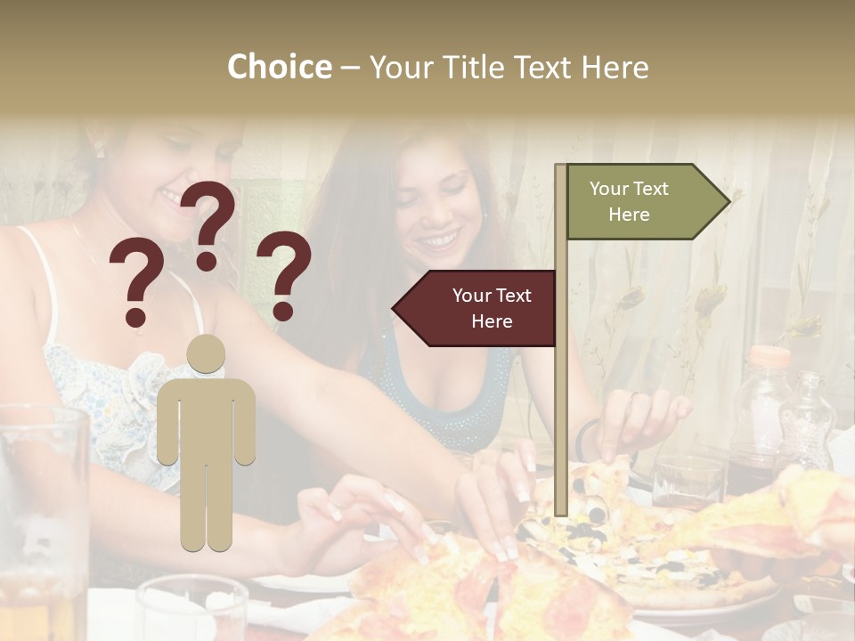 Girls Togetherness Smiling PowerPoint Template