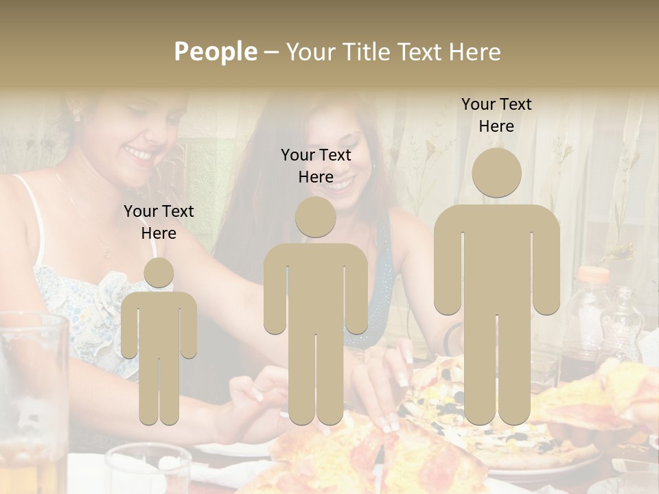 Girls Togetherness Smiling PowerPoint Template