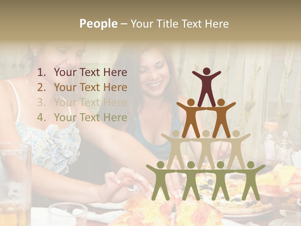 Girls Togetherness Smiling PowerPoint Template