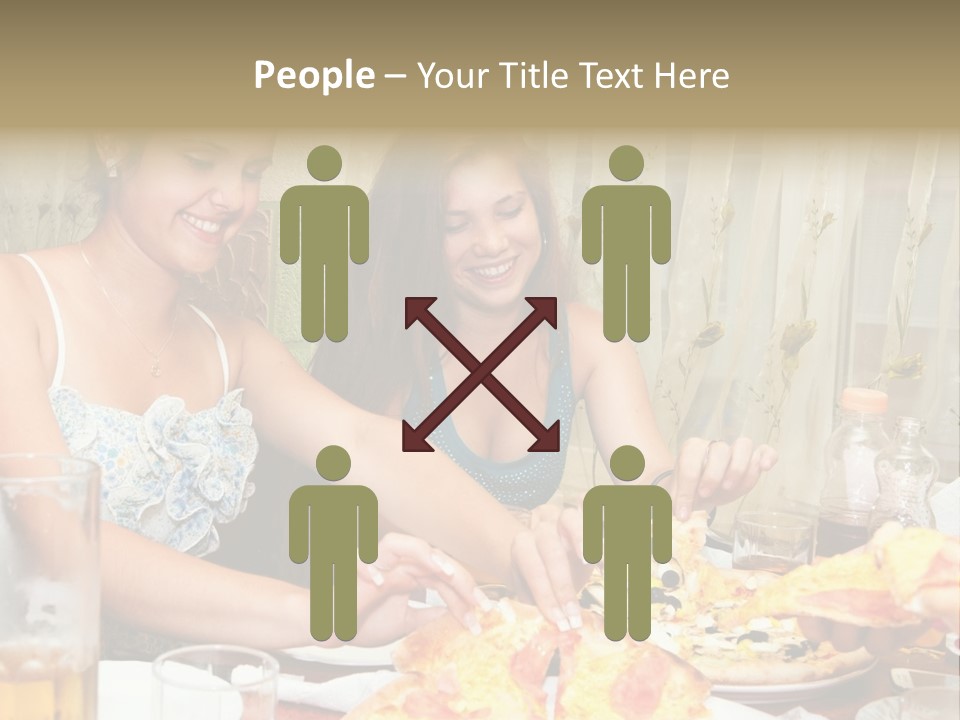 Girls Togetherness Smiling PowerPoint Template