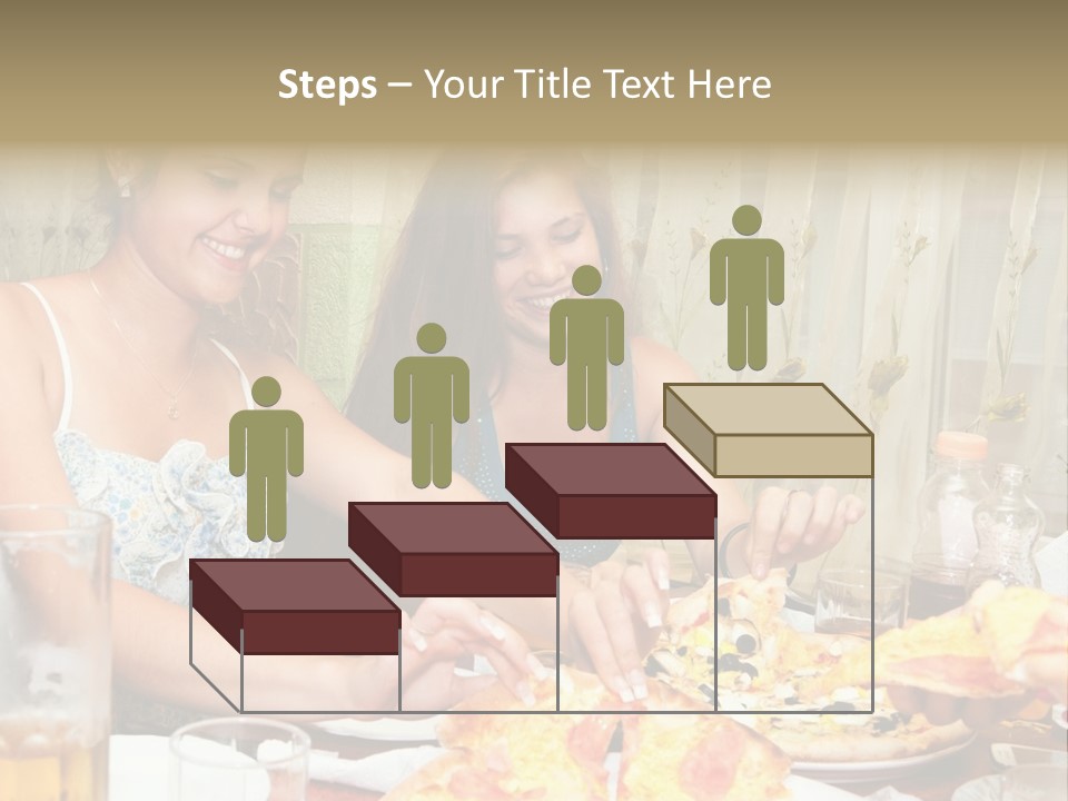 Girls Togetherness Smiling PowerPoint Template