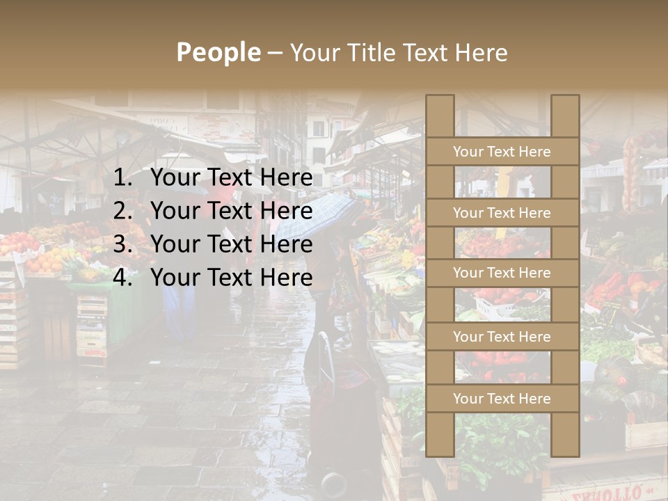 Farmers Visitors Strolling PowerPoint Template