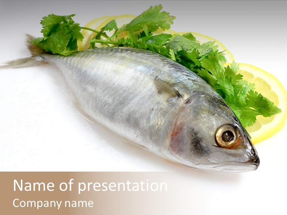 Fishes Cooking Low PowerPoint Template