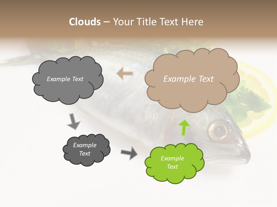 Fishes Cooking Low PowerPoint Template