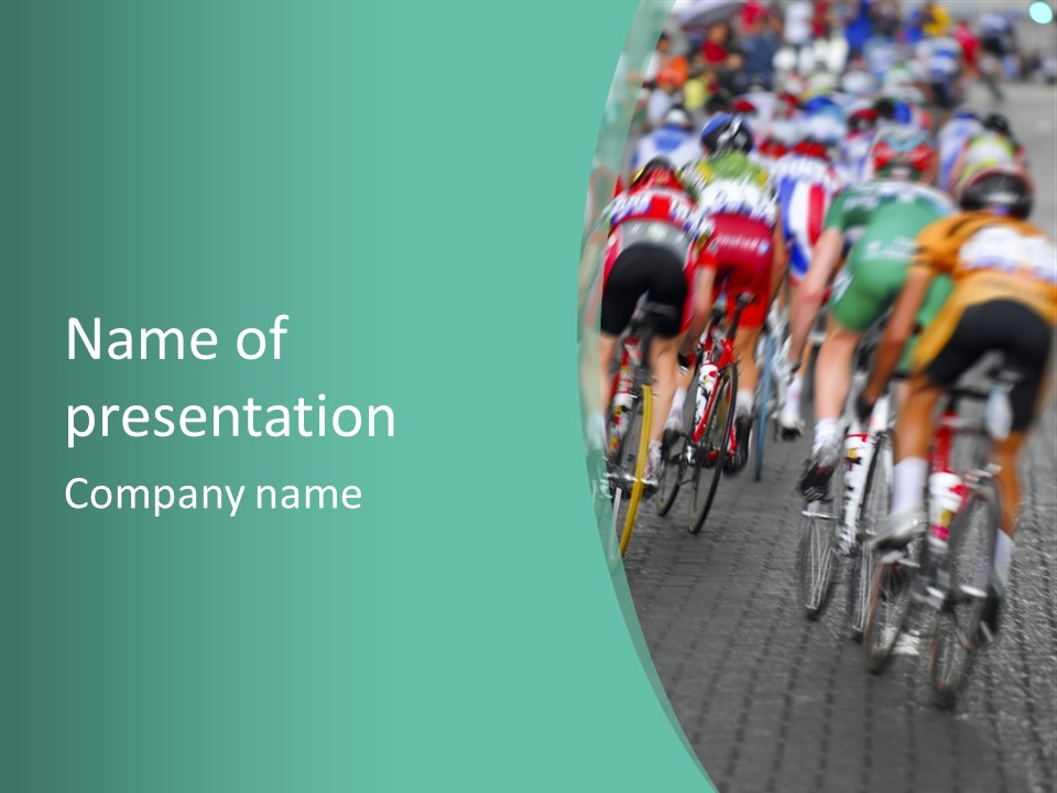 Fast Cycle Cyclist PowerPoint Template