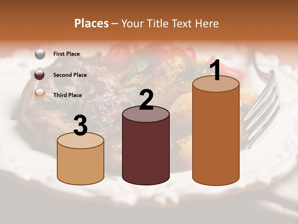 Grilled Plate Herbs PowerPoint Template