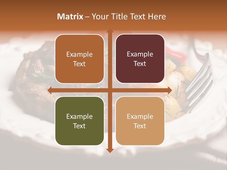 Grilled Plate Herbs PowerPoint Template