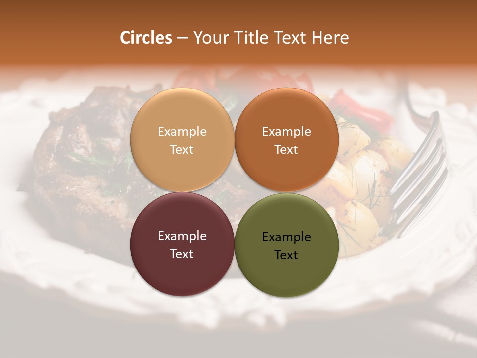 Grilled Plate Herbs PowerPoint Template