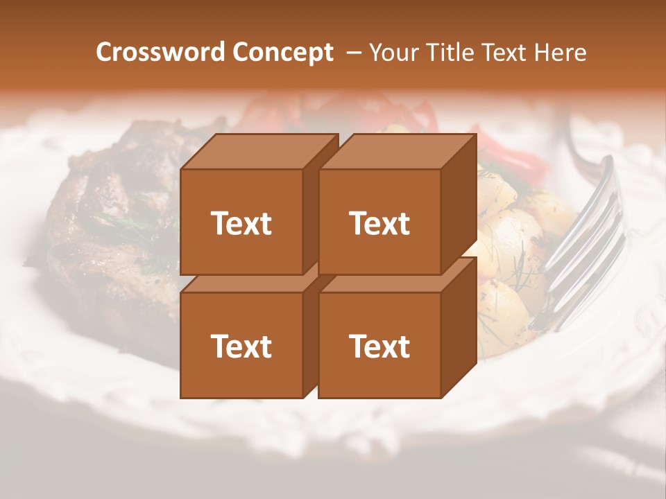 Grilled Plate Herbs PowerPoint Template