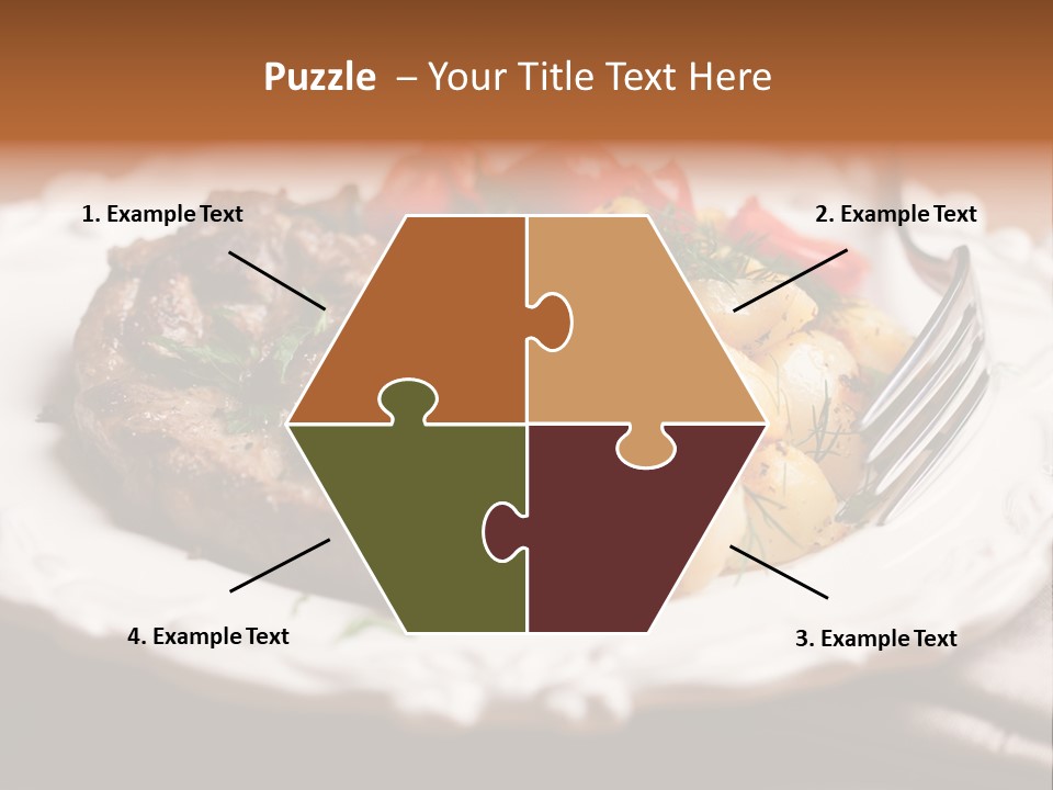 Grilled Plate Herbs PowerPoint Template